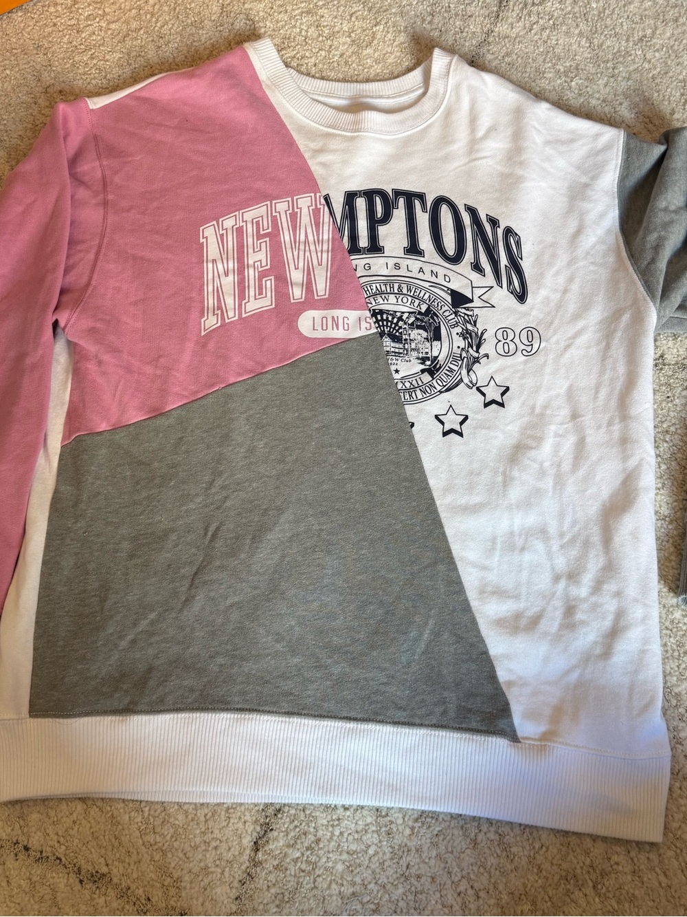 Hollister Oversized New Hamptons Colorblock Crewneck Size XS
